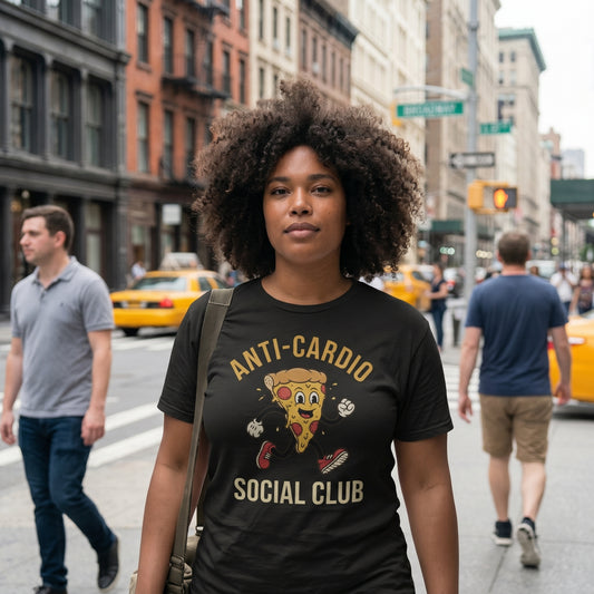 The Running Pizza "Anti-Cardio" Heavyweight Tee