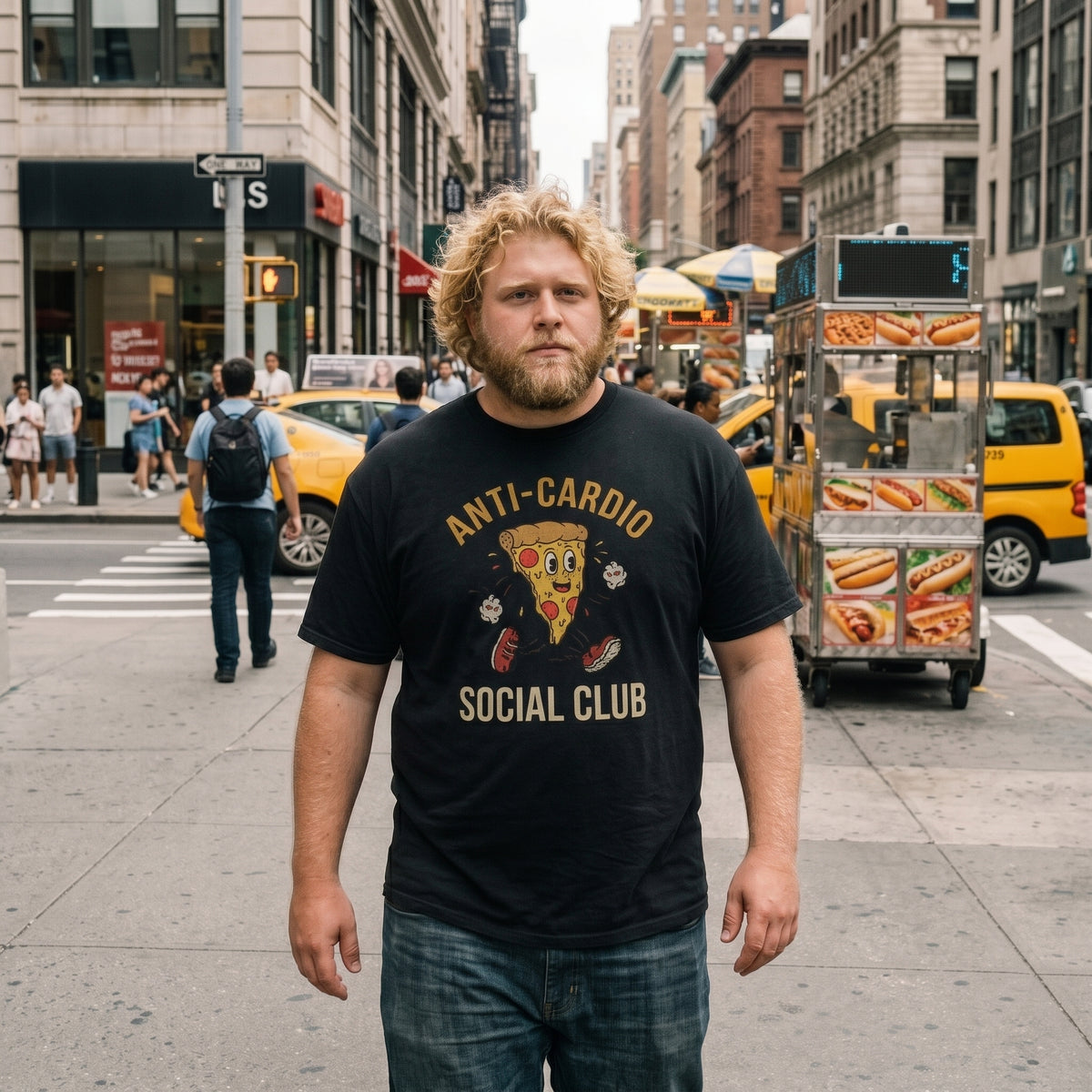 The Running Pizza "Anti-Cardio" Heavyweight Tee